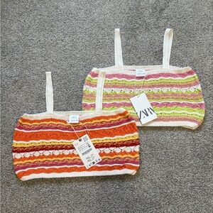 Zara Girls Bundle Multicolor Knit Top